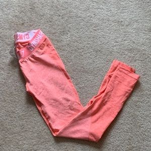 Peach Coral Gymshark Flex Leggings